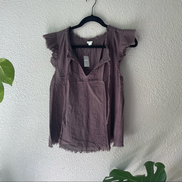 aerie Tops - NWT Aerie Ruffle Sleeve Top